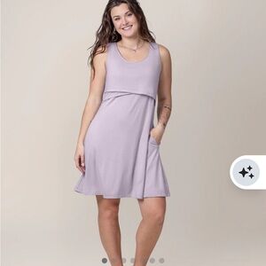 Kindred Braverly Penelope Crossover Nursing Dress - Lavender Mist